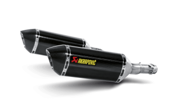 Akrapovic Slip-on Line Carbon Einddemper Paar (L+R) met E-keur Kawasaki Z 1000 2010 > 2013
